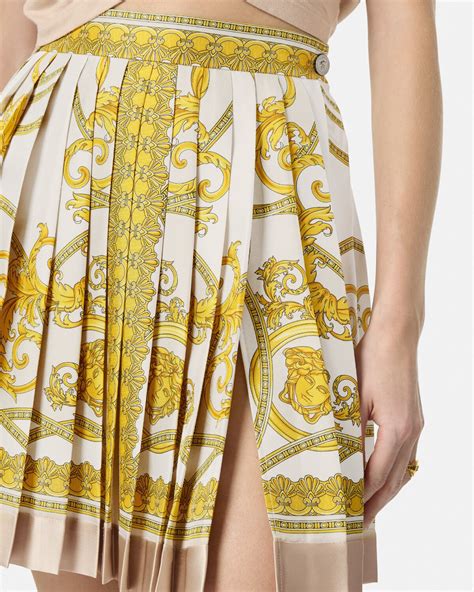 versace latex skirt|versace pleated skirt.